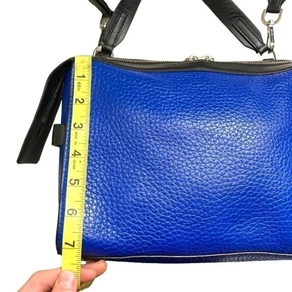Michael kors blue and black leather Ingrid two way bag rare